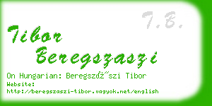 tibor beregszaszi business card